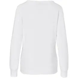 Ladies Quinn Crew Neck Sweater White Back